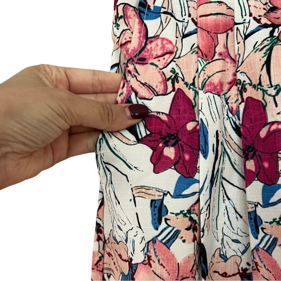 L'ATISTE Floral Multicolor Flared Pants and Cropped Top Set Sz S - Picture 4 of 6